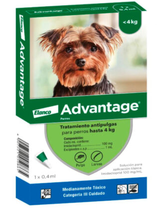 Advantage Pipeta Perros Hasta De 4 Kg